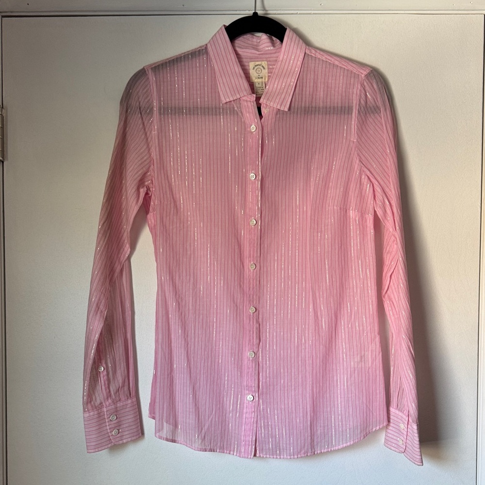 J. Crew The Perfect Shirt Striped Button Down